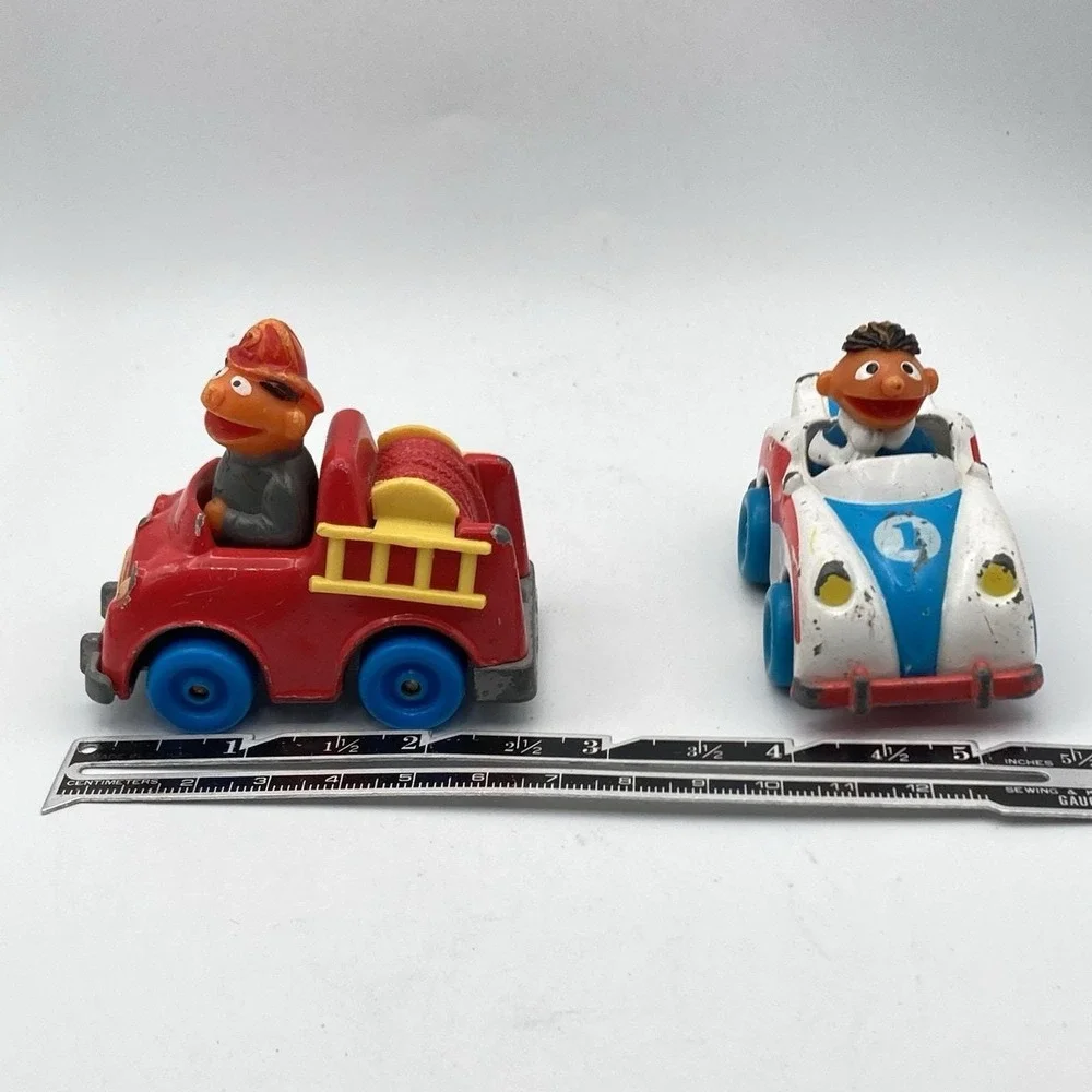 Vtg Sesame Street Bert Ernie Die-Cast Vehicle 1980s Playskool Car & Truck Lot #6